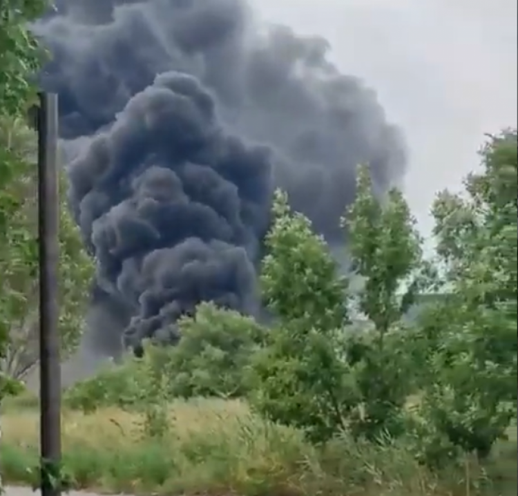 Пожар в Донецке на металлургическом заводе