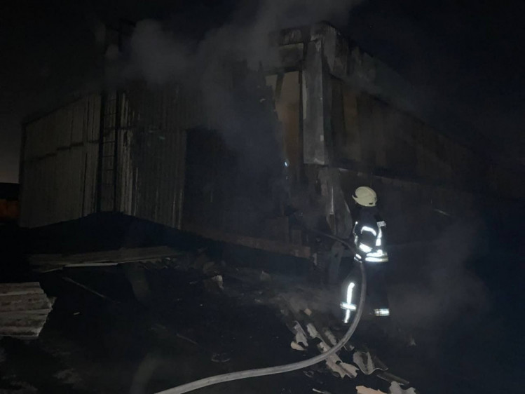 Пожар на заводе в Краматорске