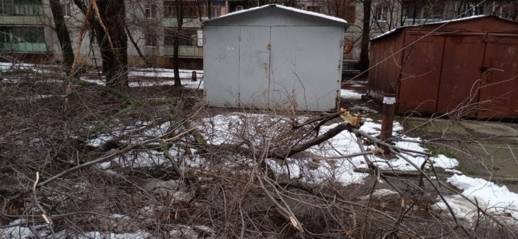 последствия снегопада, Луганск Якира
