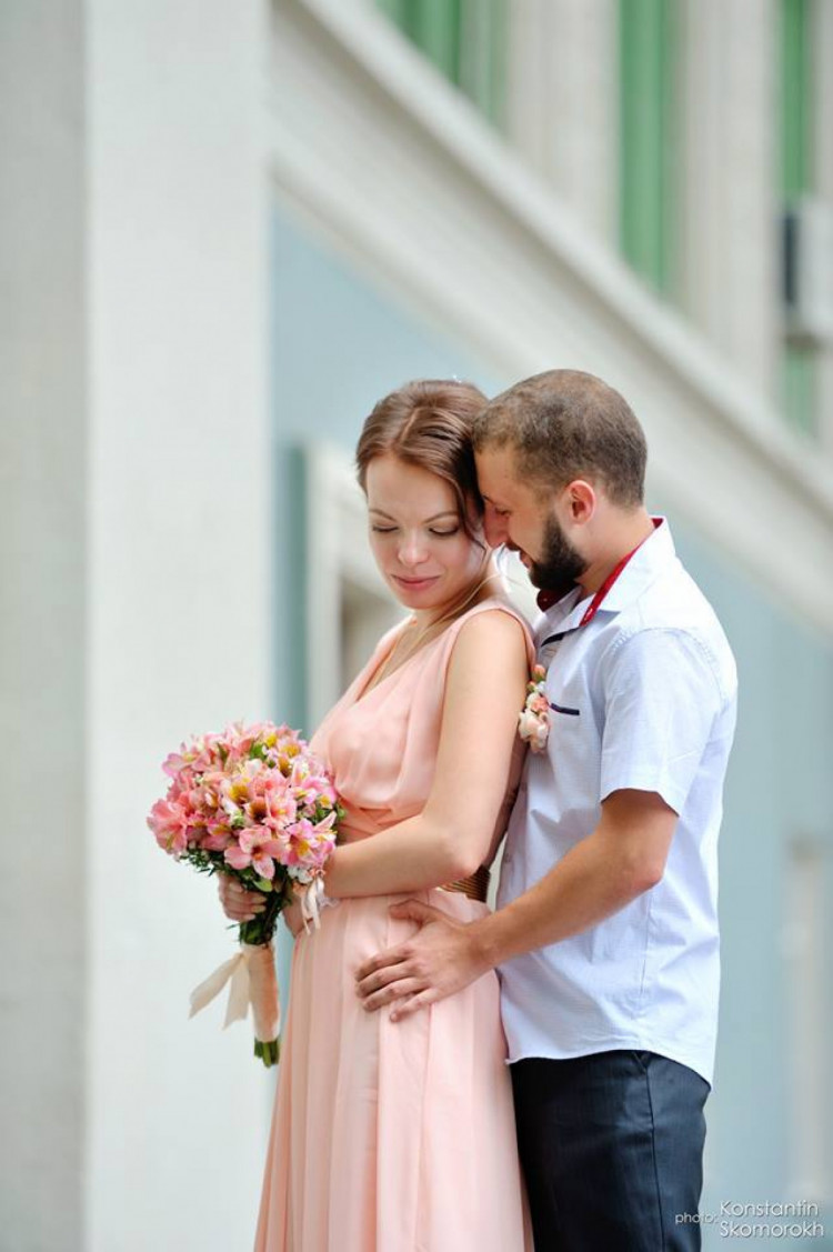 Екатерина и Владимир Горячко на собственной свадьбе